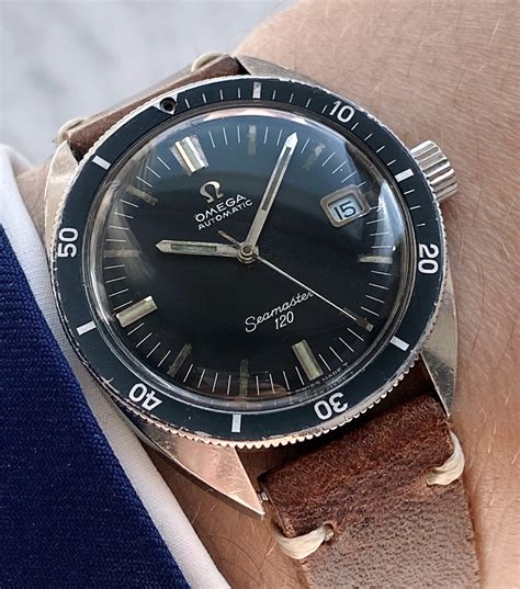 omega seamaster black dial vintage|omega seamaster 120 vintage price.